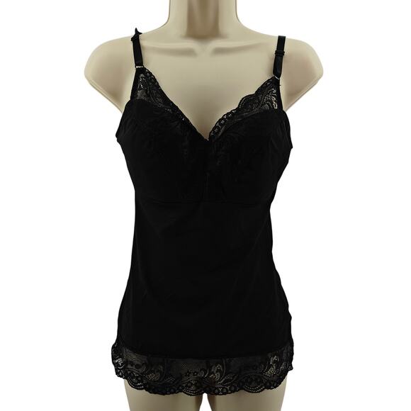 Rhonda Shear Classic Pin-Up Smoothing Cami Black Medium - Picture 1 of 5